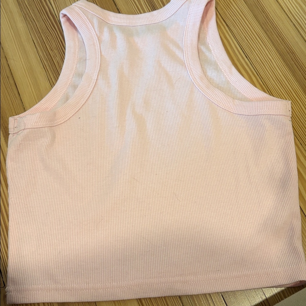 Pink Ribbed Tank Top - Picture 2 of 2
